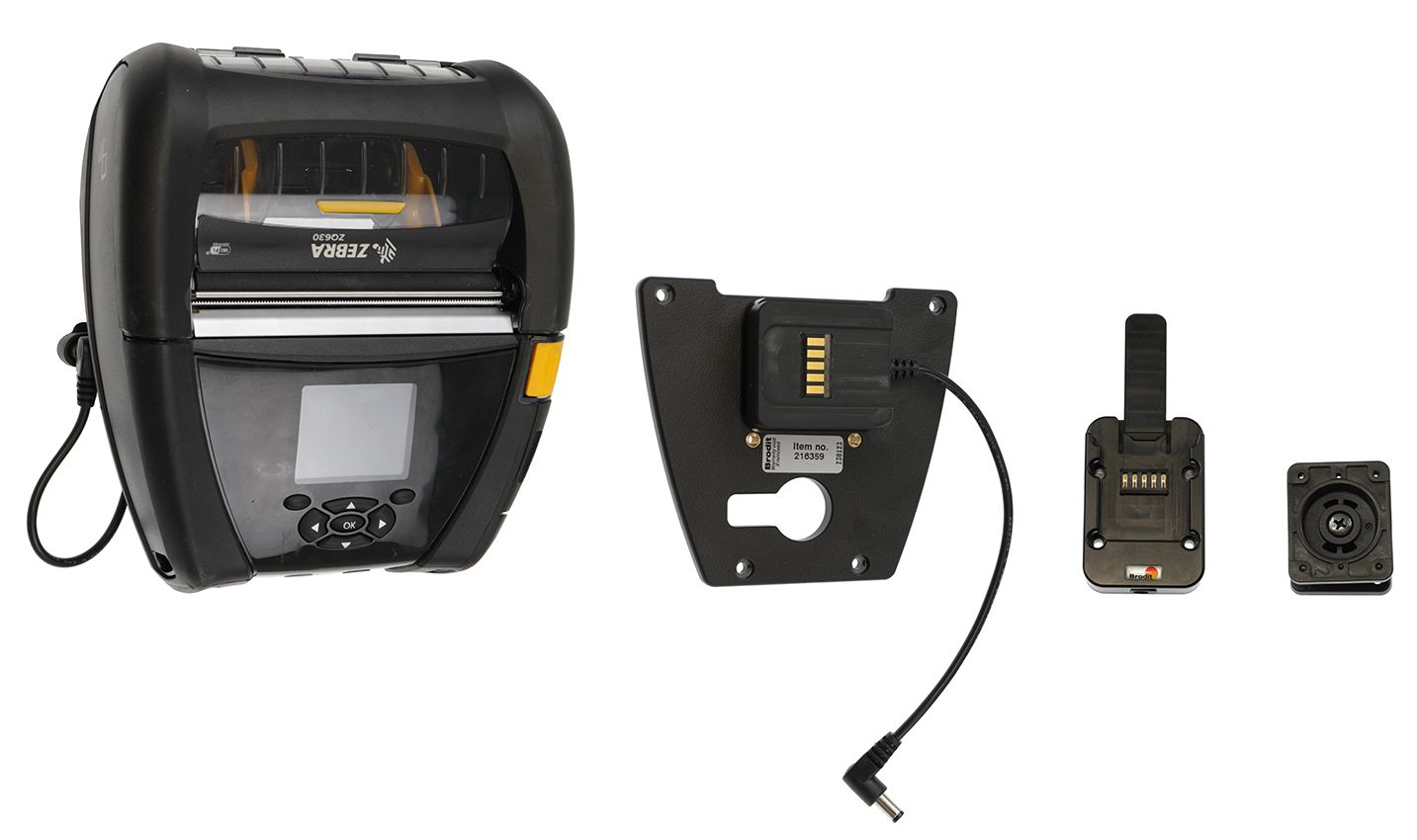 Brodit support Zebra ZQ630/630 Plus with power block
