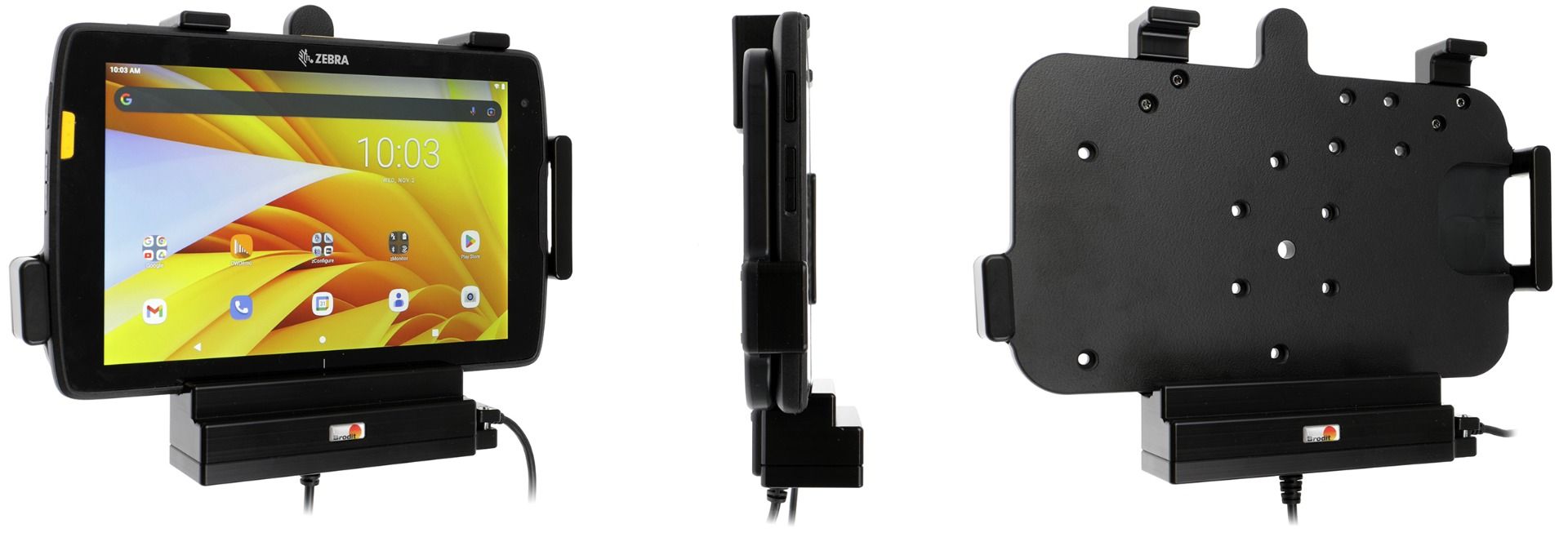 Brodit active holder MUC Zebra ET40/45 8" VESA 75/ usb host