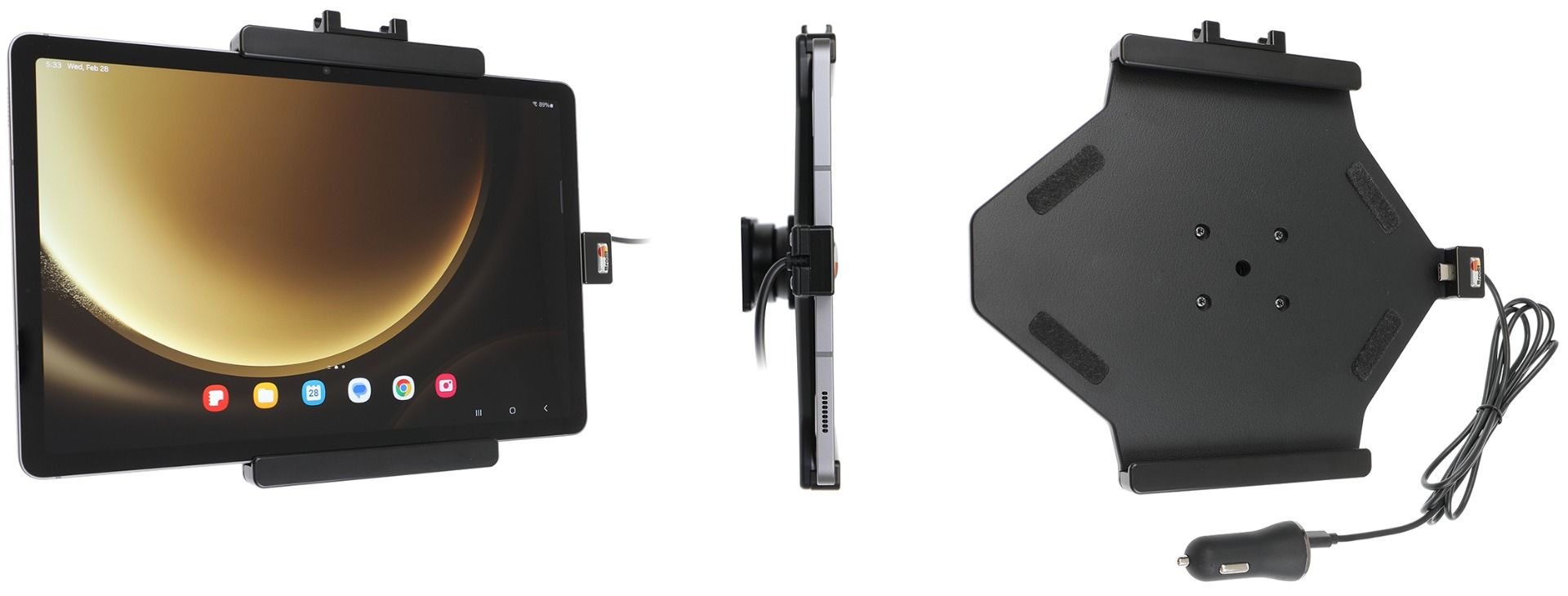 Brodit support/chargeur Samsung Tab S9 FE / S10 FE USB cig.