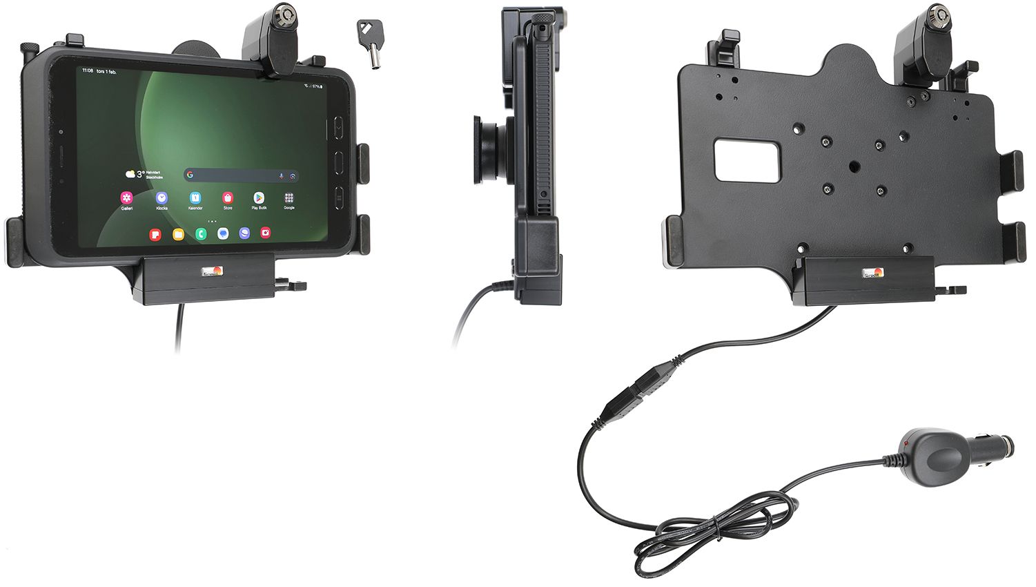 Brodit s/c Samsung Tab Active 3/5 cig.allume avec LOCK